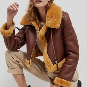 NWT Anthropologie Bexley Cropped Moto Jacket Small